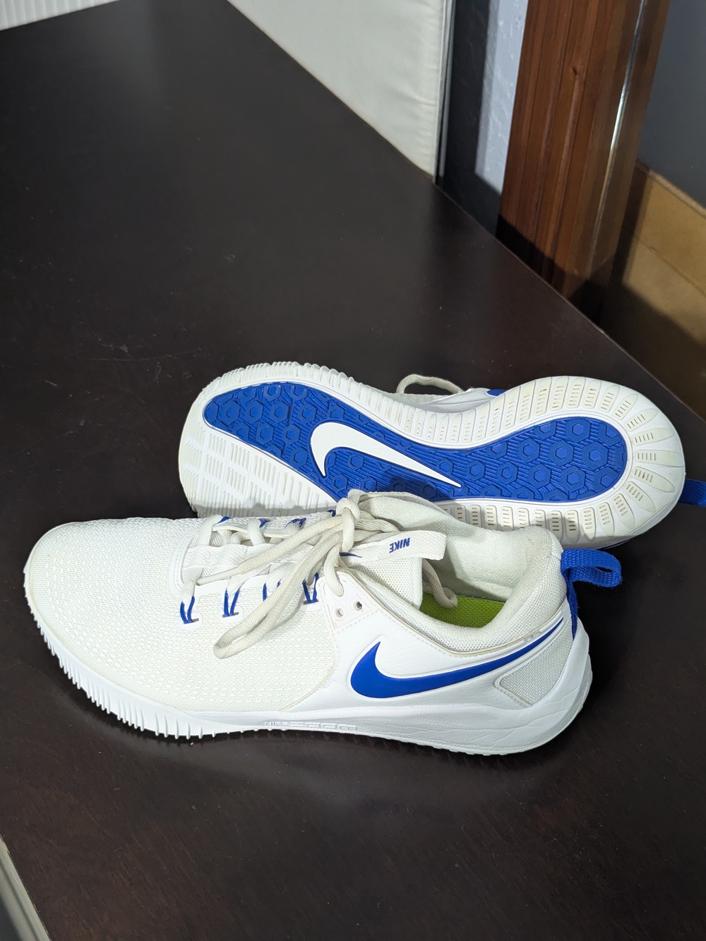 Nike White & Blue Lightweight Training Shoes